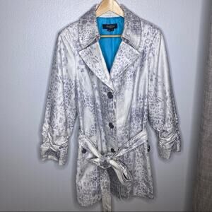 Peck & Peck Animal Print Trench Coat 16